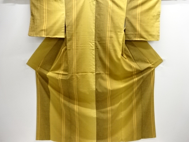 JAPANESE KIMONO / UNUSED / HAND WOVEN TSUMUGI / STRIPE